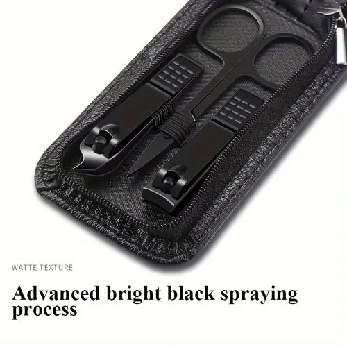 6-delige Professionele Manicure & Pedicure Set – Roestvrijstalen Nagelknippers, Scharen & Oorhaak met Luxe Opbergdoos